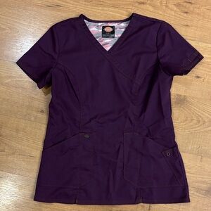 Dickies Deep Purple V-Neck Scrub Top